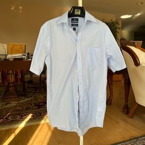 Stafford light blue Short sleeve button down